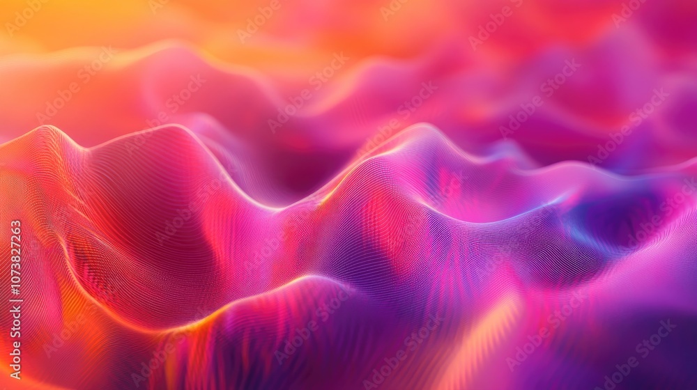 Poster fantasy abstract geometric texture with a modern blurred background featuring a gradient illustratio
