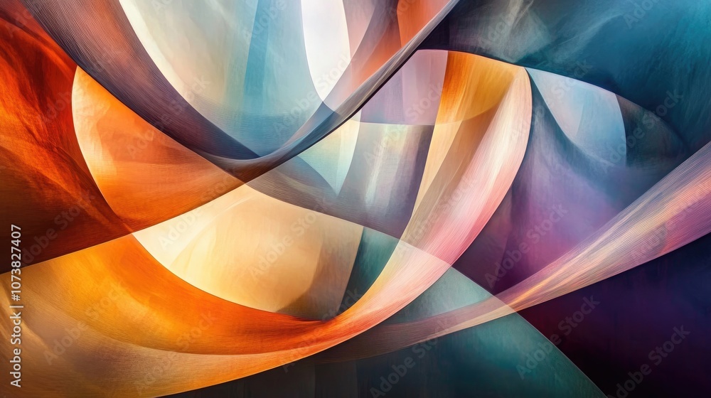Poster abstract background art featuring a colorful interplay of light and shadow