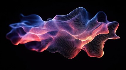 Obraz premium Stunning abstract wires set against a dark backdrop A contemporary tech inspired design element 3D rendered image isolated on a black background