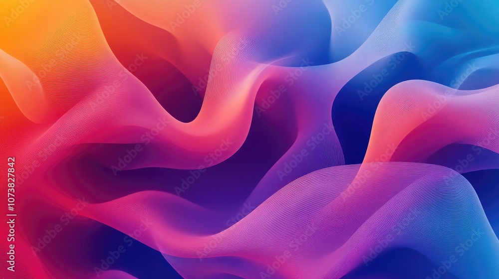 Poster colorful abstract geometric texture with a blurred background and gradient effect dynamic motion ill