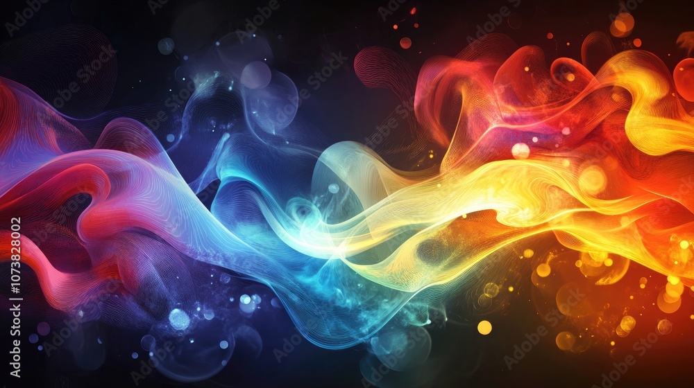 Aufkleber abstract background with fantasy elements and vibrant colors