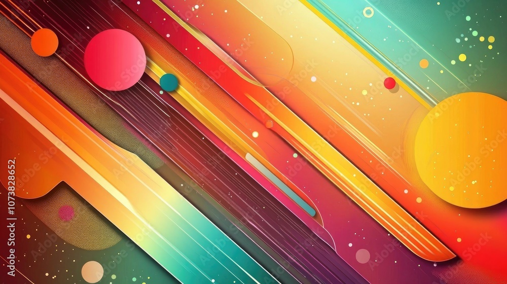 Poster abstract colorful background with space for text insertion