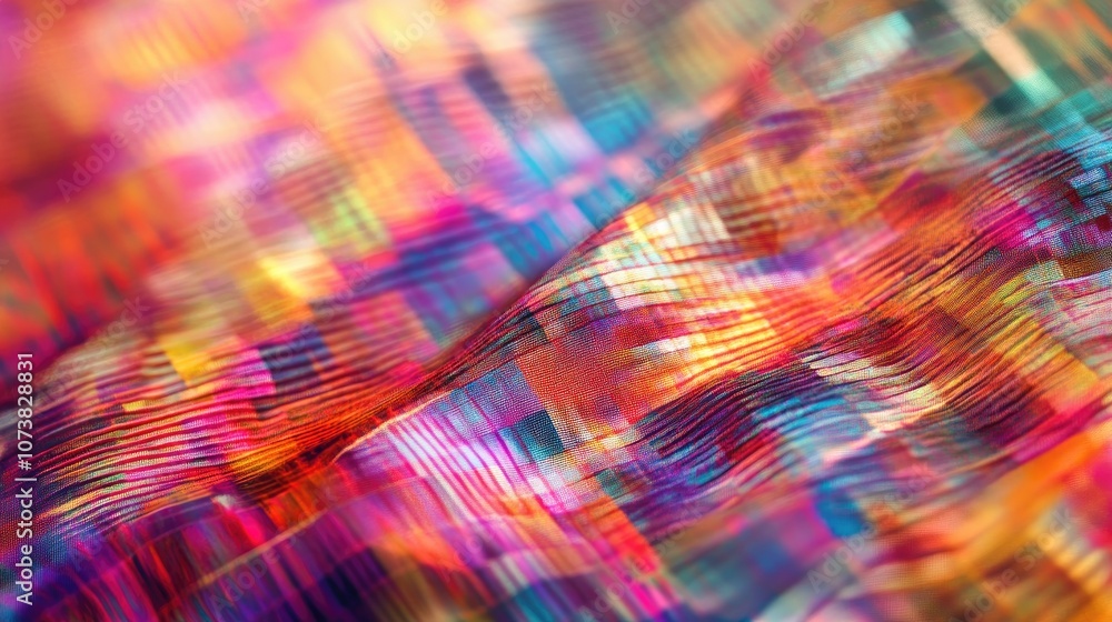 Poster colorful blurred abstract geometric texture gradient motion illustration with a rolling pattern suit
