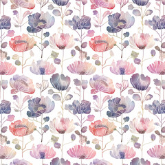 Seamless pattern with flowers
