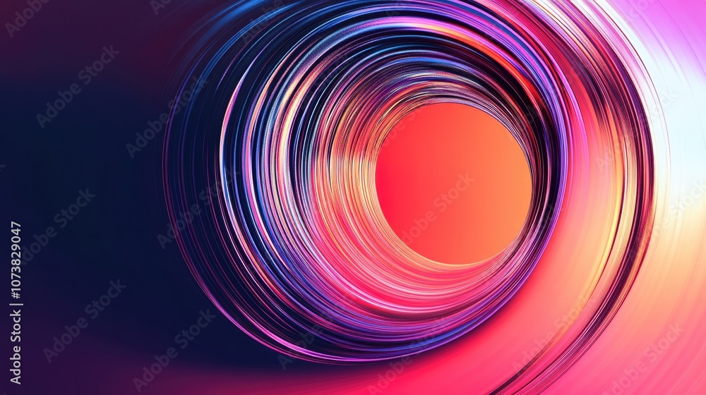 Aufkleber futuristic abstract background featuring a circular infinity design with a glitch effect perfect for