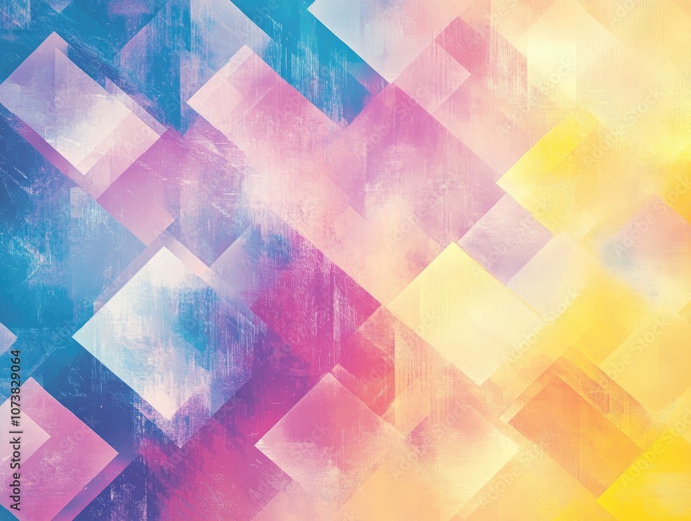 Poster vibrant abstract geometric texture with a colorful blurred backdrop featuring a gradient design idea