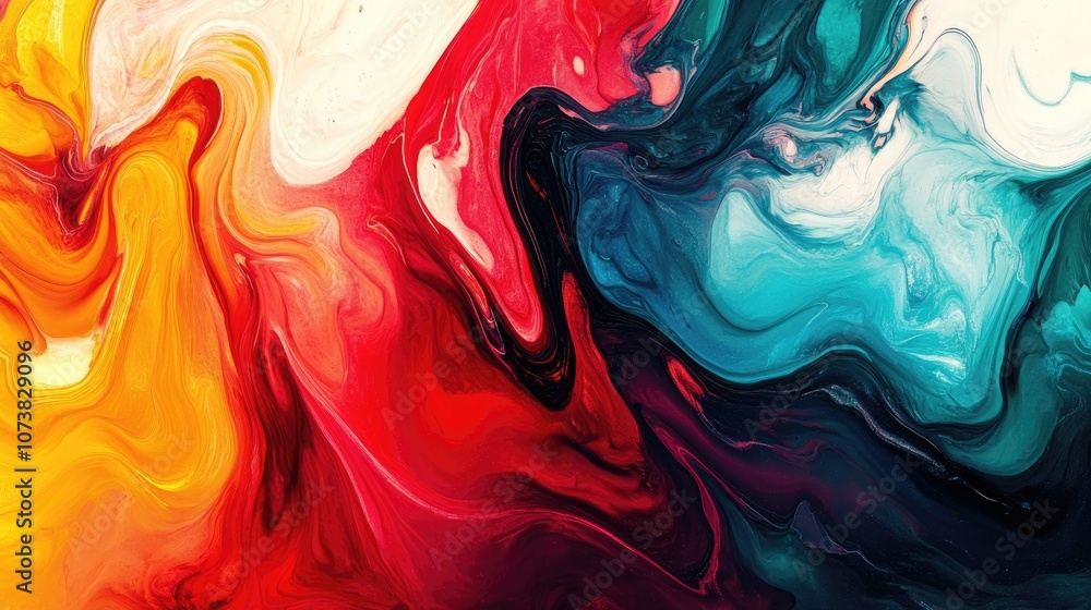 Poster vibrant abstract multicolored backdrop with a red hue perfect for contemporary banners web design an