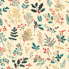 Seamless pattern with flowers