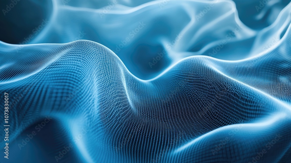 Poster abstract technological background featuring a blue gradient raster format
