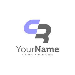 Modern letter CR logo design vector. Creative CR logo concepts template