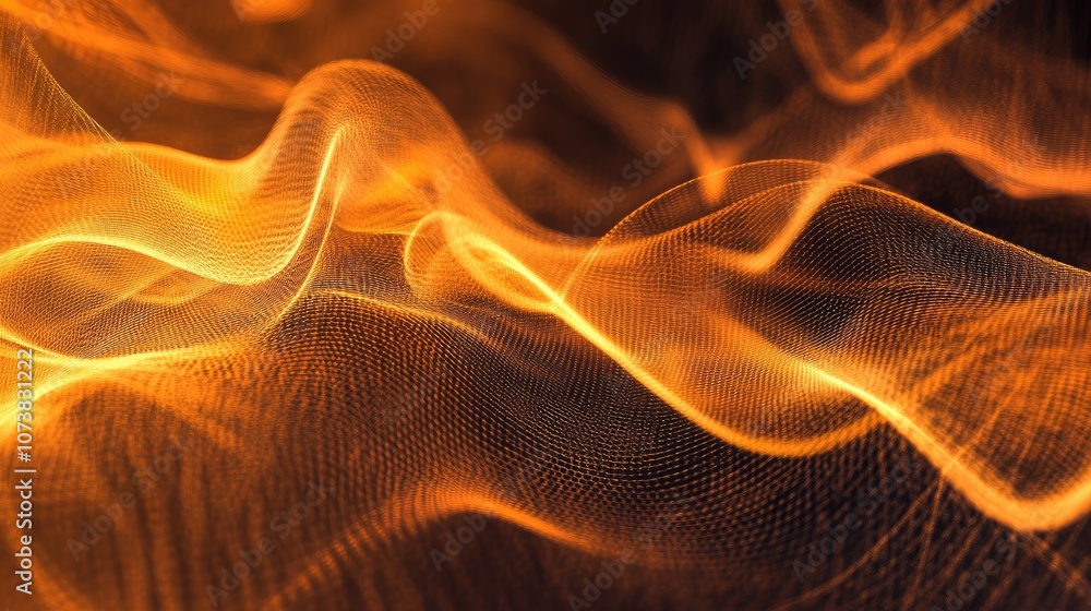 Poster abstract flowing background with digital lines in a 3d illustration style