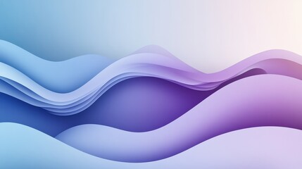 Obraz premium Abstract waves in soothing blue and purple gradients create a calming visual flow, AI