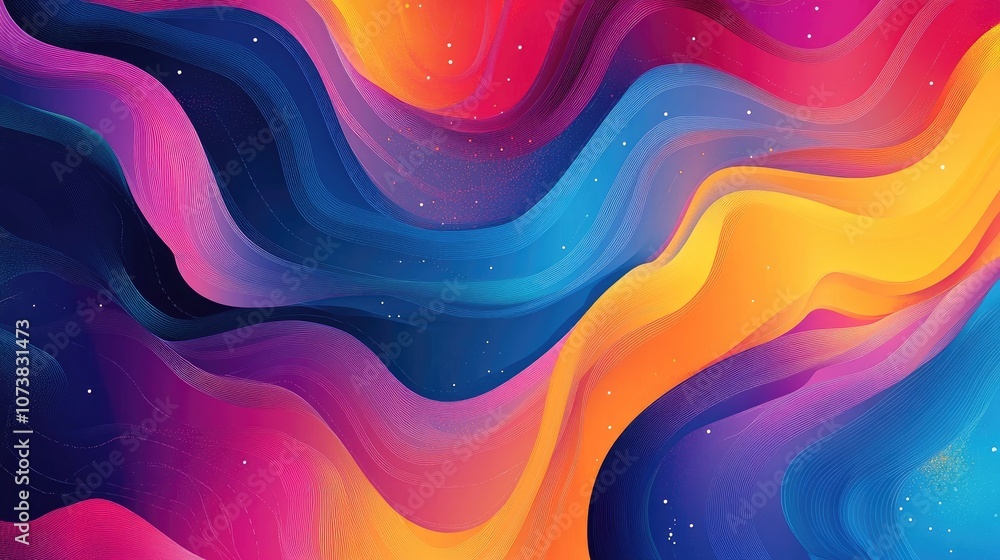 Poster vibrant abstract backdrop with colorful designs includes eps 10 vector file for customization