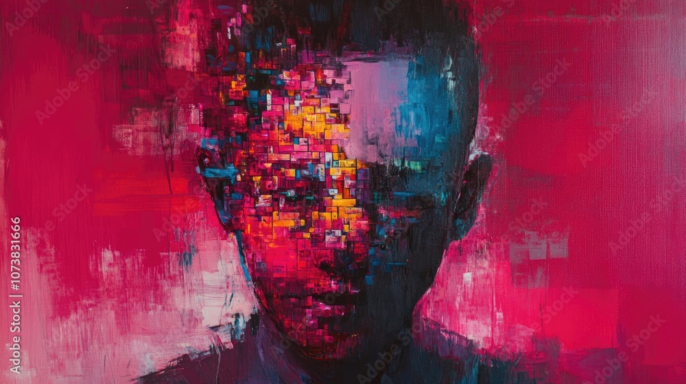 Poster the chromatic code an exploration of figurative art in cyber hacking