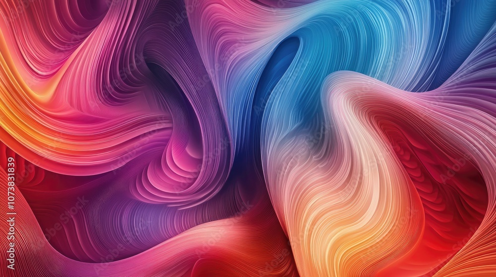 Poster abstract geometric texture contemporary blurred backdrop gradient artwork dynamic pattern swirling w