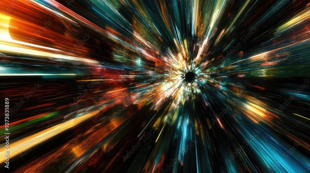 Poster abstract high speed motion backdrop with a dynamic blur effect suitable for technology related websi