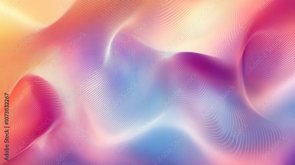 Poster abstract geometric texture with a modern blurred background featuring a gradient illustration and dy