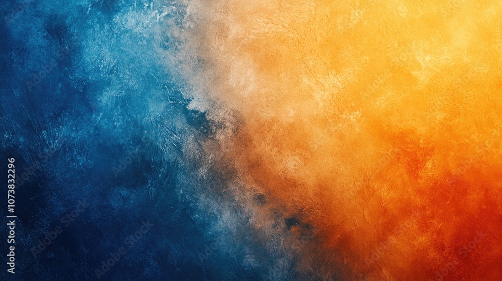 Aufkleber vibrant abstract background featuring an orange and blue grainy texture with a vertical gradient noi