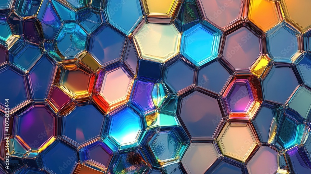 Aufkleber abstract hexagonal geometric background design