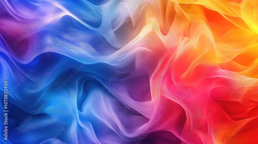 Aufkleber vibrant abstract banner featuring flowing color waves suitable for use in flyers or as a background 