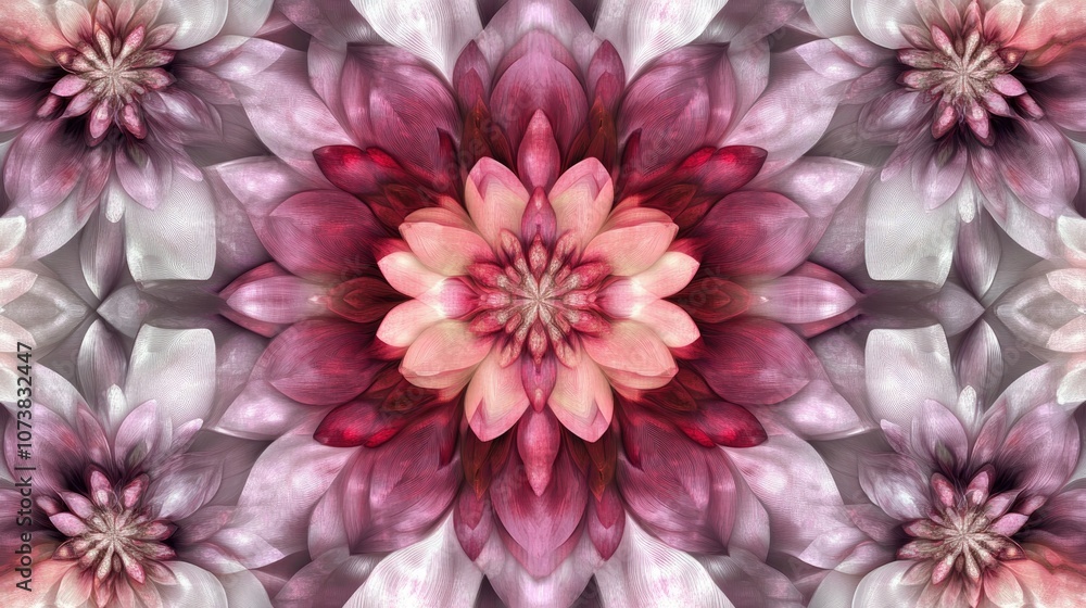 Poster stunning abstract pattern featuring kaleidoscope geometric design ornate texture background created 