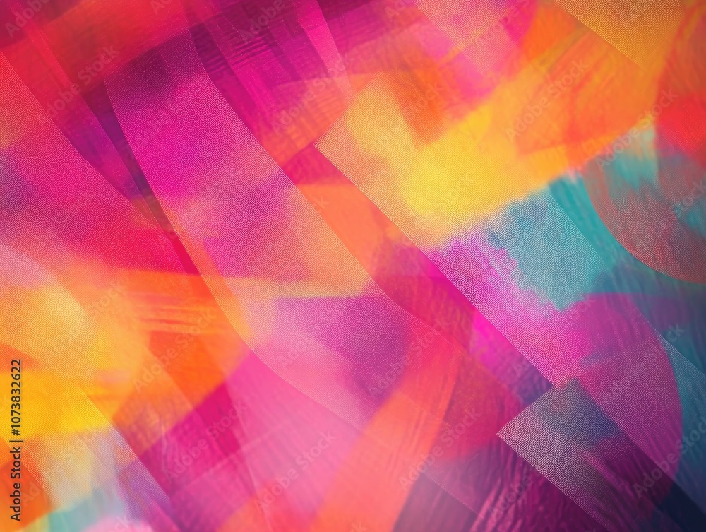 Poster vibrant abstract geometric texture with a colorful blurred backdrop featuring a gradient design idea