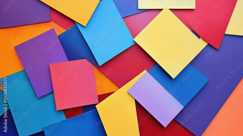 Poster geometric shapes create an abstract and colorful background