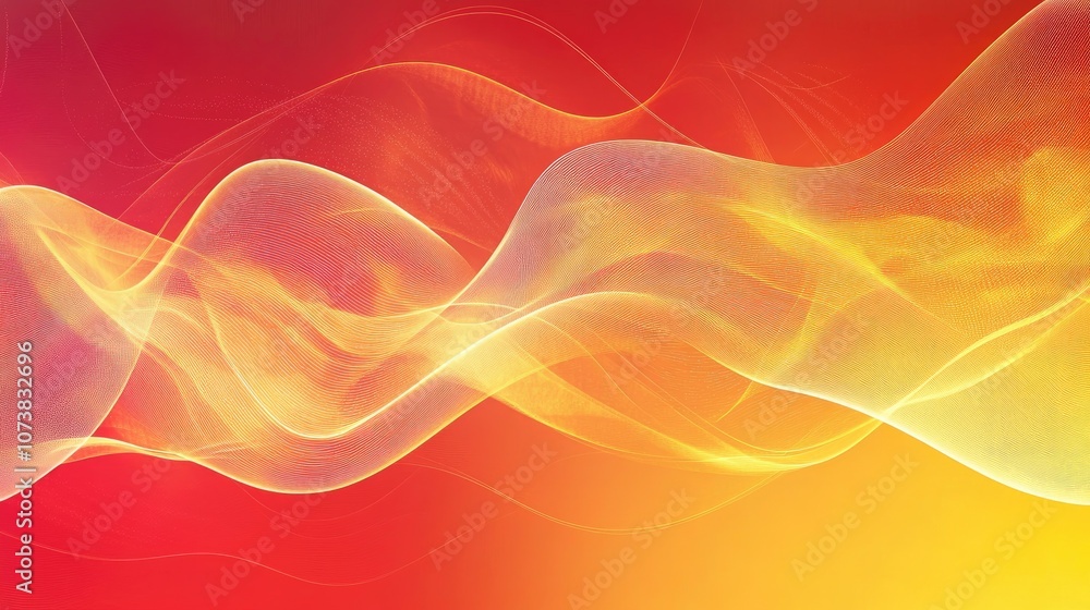 Poster abstract background in red and yellow featuring a dynamic pattern ideal for design and networking pu