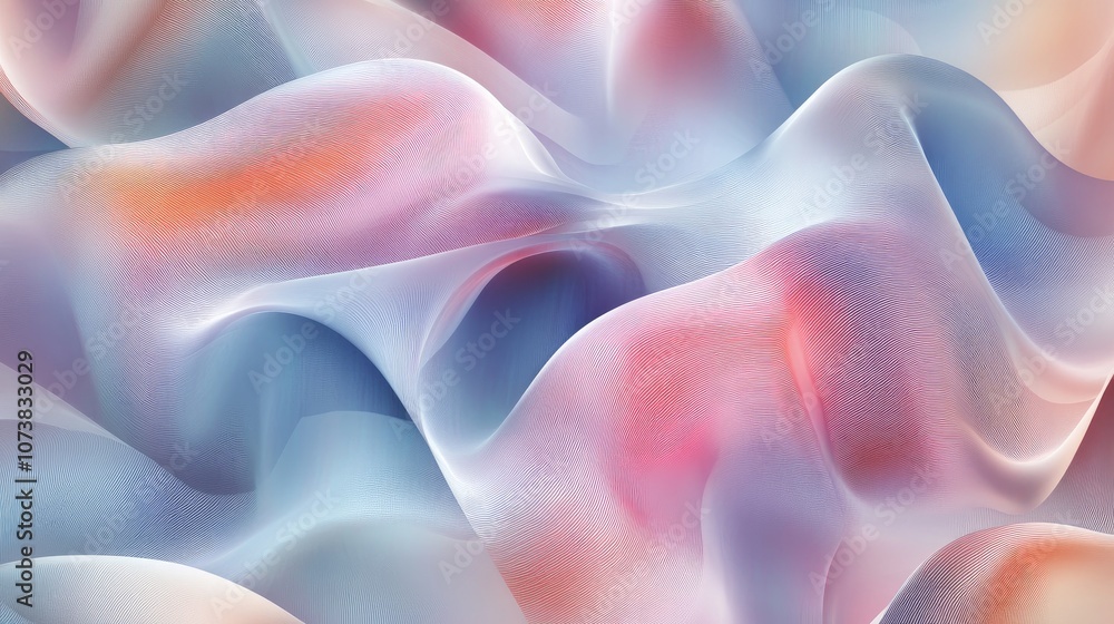 Poster abstract geometric texture with a modern blurred background featuring gradient illustrations and wav