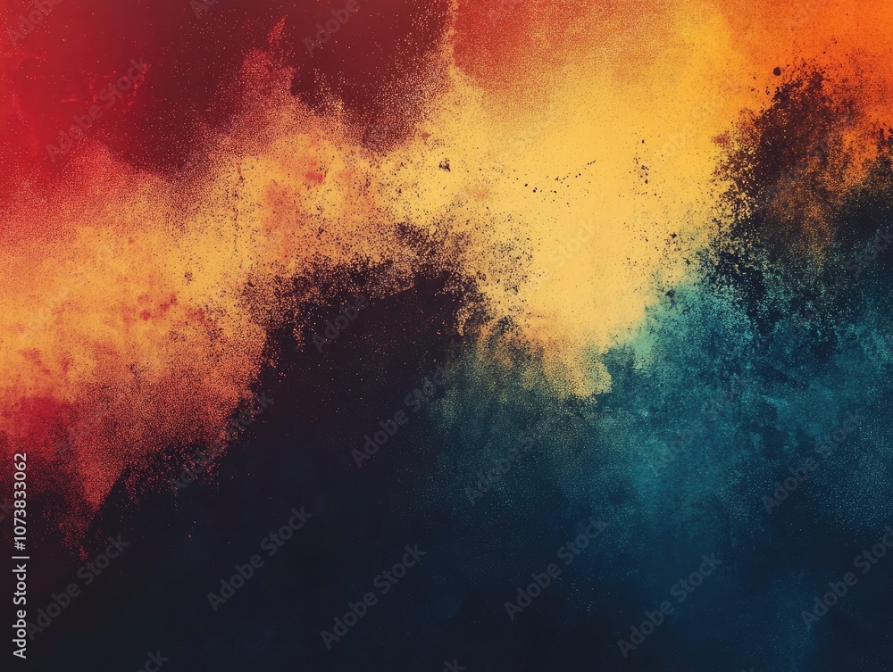 Poster stunning abstract gradient featuring grainy film texture and noise effects creating a visually capti