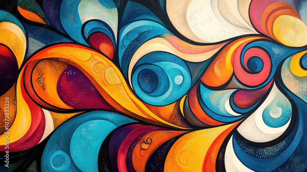 Poster vibrant abstract background featuring a variety of colorful patterns a decorative series created wit