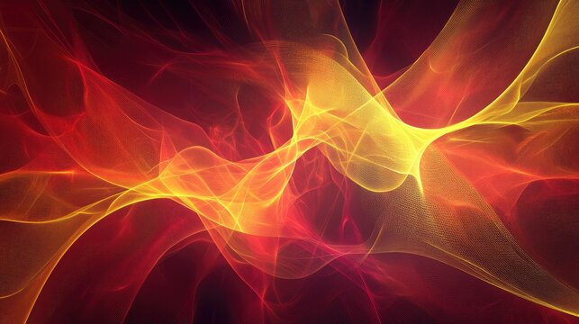 Abstract background in red and yellow featuring a dynamic pattern ideal for design and networking purposes