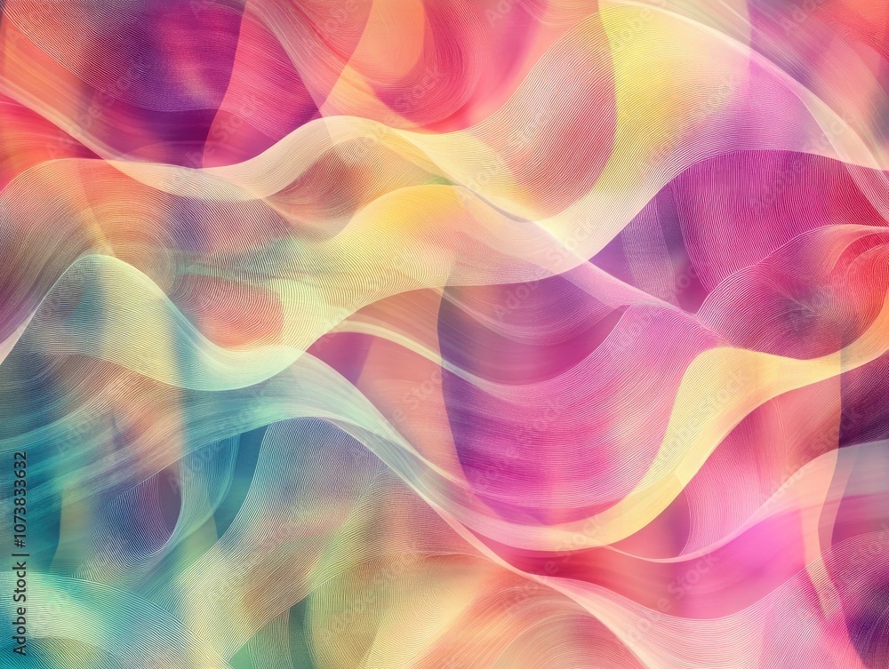 Poster abstract geometric texture with a trendy blurred background featuring a gradient pattern and wave il