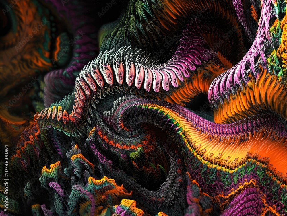 Poster abstract fractal wallpaper suitable for digital artwork features psychedelic elements ideal for grap