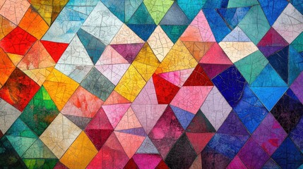 Colorful mosaic pattern abstract geometric wallpaper ideal for background texture gift wrapping textiles tiles or design concepts