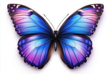 Obraz premium Realistic butterfly design with glowing wings
