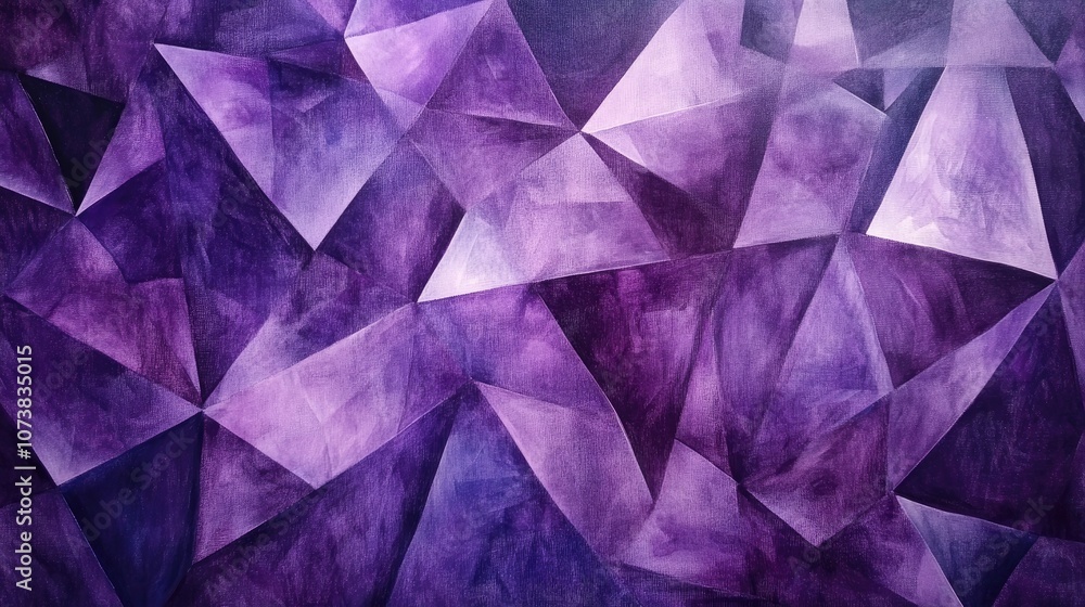 Aufkleber colorful abstract background featuring a pattern of purple geometric shapes violet artistic backdrop