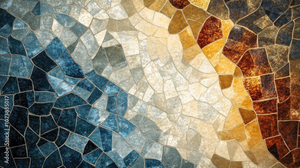 Poster abstract texture featuring a retro mosaic design with geometric patterns suitable for wallpaper back