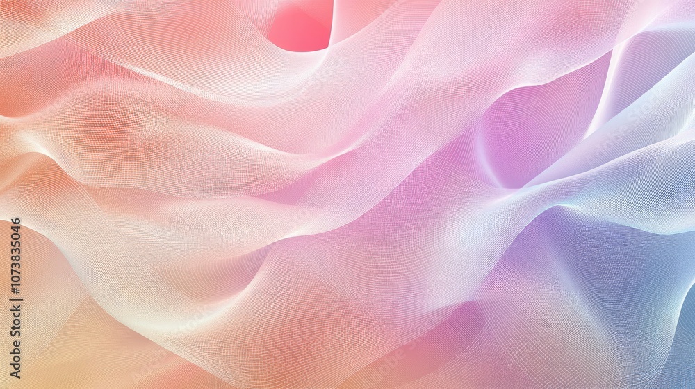 Aufkleber abstract geometric texture with trendy blurred background featuring a gradient pattern and wave desi