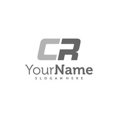 Fototapeta premium Modern letter CR logo design vector. Creative CR logo concepts template