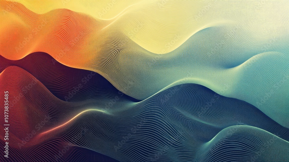 Poster abstract halftone lines background featuring a dynamic geometric pattern designed as a 2d cartoon te