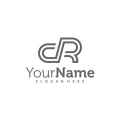 Modern letter CR logo design vector. Creative CR logo concepts template