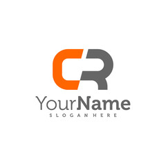 Modern letter CR logo design vector. Creative CR logo concepts template