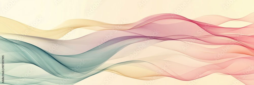 Aufkleber soft pastel waves intertwine, creating an inviting atmosphere that promotes a sense of tranquility a