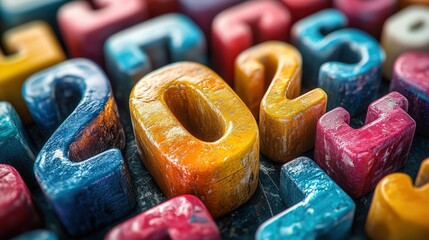 Stone multicolored numerals “2025”