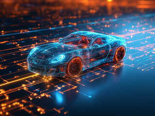 Smart car technology concept 
