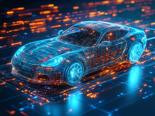 Smart car technology concept 