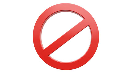 3D Render of a Forbidden Sign.