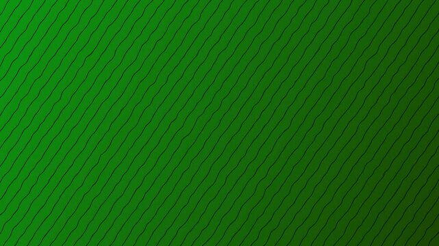 Diagonal Pattern of Wavy Black Lines on a Green Background