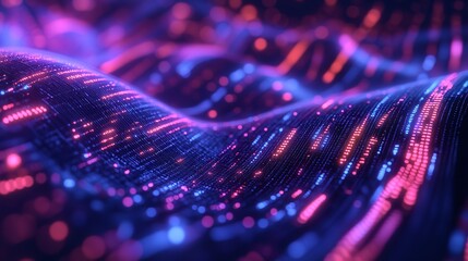 An Abstract Illustration of Data Flowing Through a Network

